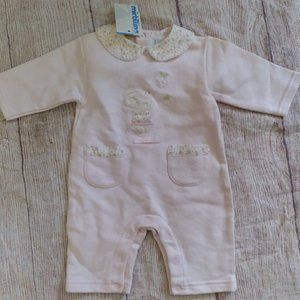 Mirtillino pink knit baby romper sz 3m NWT